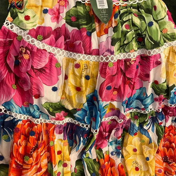 Farm Rio Anthropologie Chita Floral Midi Dress - Picture 3 of 9